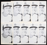 1926-2007 Lou Burdette Atlanta Braves 3 1/4" x 5.5" Coach Photos (Lot of 10)