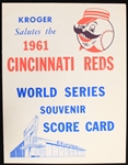 1961 Cincinnati Reds New York Yankees World Series Souvenir Scorecard Book