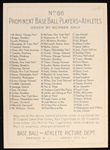 1911 Knock Out Brown No. 66 5 3/4 x 8 Baseball and Athlete Picture Dept Card 
