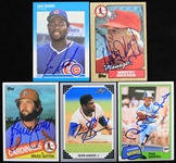 1980s-90s Signed Baseball Trading Cards - Lot of 5 w/ Phil Niekro, Bruce Sutter, Lee Smith, Whitey Herzog & More (JSA)