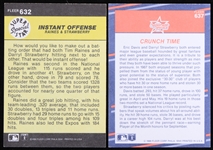1980's Darryl Strawberry Tim Raines Eric Davis Signed Baseball Trading Cards - Lot of 2 (JSA)