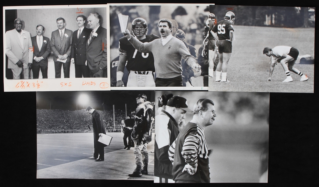 1980s-1990s Mike Ditka Chicago Bears 8x10 Press Photos (Lot of 8)