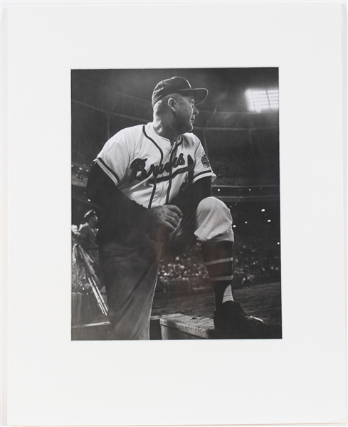 1962 Birdie Tebbetts Milwaukee Braves 16" x 20" Matted Frank Stanfield Original Photo
