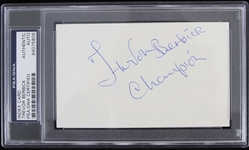 1986 Trevor Berbick WBC Championship Signed 3x5 Index Card (PSA/DNA Slabbed)
