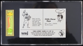 1989 Barry Sanders Detroit Lions #11 Oscar Mayer Trading Card (SGC 96 MINT)