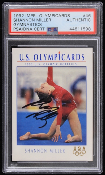 1992 Shannon Miller Impel Olympics #46 Signed Trading Card (PSA/DNA Slabbed)