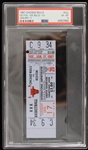 1967 Chicago Bulls vs Boston Celtics January 17h Full Ticket (PSA EX-MT 6)