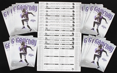 2021 Aaron Rodgers Ties Brett Favre for Green Bay Packers TD Record Game Programs & Roster Cards - Lot of 25