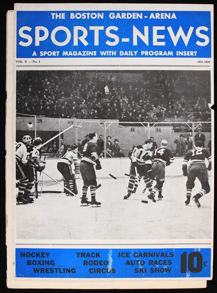 1938 Boston Olympics Boston Garden Sports News Game Program