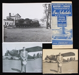 1930s Americana Transportation Memorabilia Collection - Lot of 4 w/ Photos & Bus Schedule