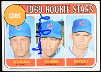 1969 Don Young Chicago Cubs Signed Topps Rookie Baseball Trading Card (JSA)