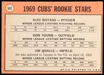 1969 Don Young Chicago Cubs Signed Topps Rookie Baseball Trading Card (JSA)