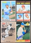 1960s-2000s Billy Williams Chicago Cubs Signed Baseball Trading Cards - Lot of 4 (JSA)