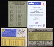 1960's-2000's Billy Williams Chicago Cubs Signed Baseball Trading Cards - Lot of 4 (JSA)
