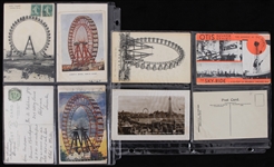 1908-1930s Ferris Wheel 3.5 x 5.5 Postcards (Lot of 15)