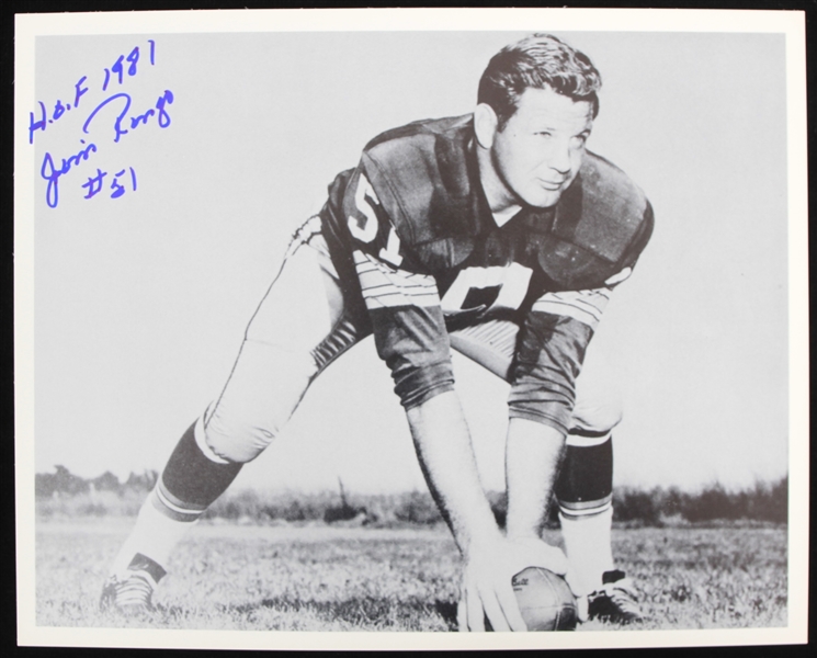 1980s Jim Ringo Green Bay Packers Signed 8" x 10" Black & White Photo (JSA)
