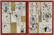 1950's-70's Bob Cousy Boston Celtics 18 x 23 Photo & Illustration Displays - Lot of 7