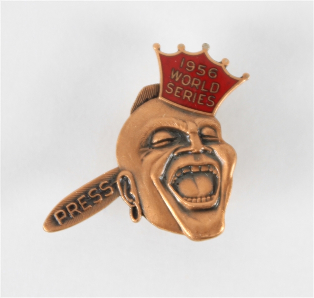 1956 Milwaukee Braves World Series Ghost Press Pin