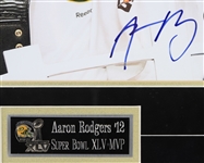2011 Aaron Rodgers Green Bay Packers Signed 26 x 33 Framed Super Bowl XLV MVP Photo (JSA)