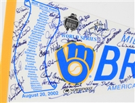 1982 Milwaukee Brewers World Series Champs Multi-Signed Full Size Pennant Including Robin Yount, Ben Oglivie, Cecil Cooper and more (JSA)