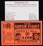 1970 Muhammad Ali Rocky Marciano The Super Fight Closed Circuit Viewing Ticket