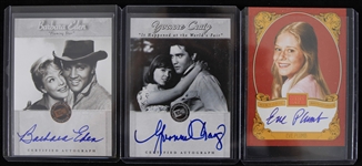 2007-13 Barbara Eden Yvonne Craig Eve Plumb Signed Insert Trading Cards - Lot of 3