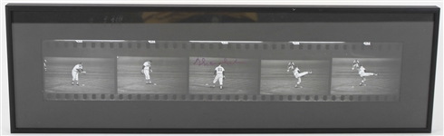 1960s Warren Spahn Milwaukee Braves Signed 7" x 23" Framed Negative Roll Photo (JSA)