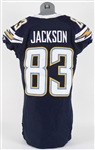 2010 Vincent Jackson San Diego Chargers Home Jersey w/ 2 Pairs of Reebok Cleats (MEARS LOA)