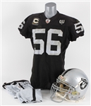 2008 Derrick Burgess Oakland Raiders Game Worn Uniform w/ Jersey, Pants & Helmet (MEARS LOA)
