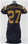 2009 Donald Strickland New York Jets Game Issued AFL Legacy Jersey (MEARS LOA & PSA/DNA)