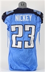 2010 Donnie Nickey Tennessee Titans Signed Game Worn Home Jersey (MEARS LOA & PSA/DNA)