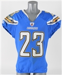 2011 Quentin Jammer San Diego Chargers Game Worn Alternate Jersey (MEARS LOA & Team COA)