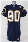 2000 Adrian Dingle San Diego Chargers Game Worn Home Jersey (MEARS LOA & PSA/DNA)