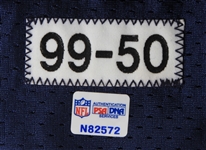 2000 Adrian Dingle San Diego Chargers Game Worn Home Jersey (MEARS LOA & PSA/DNA)