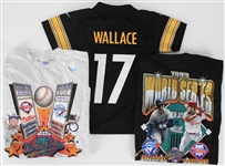 1993 Toronto Blue Jays Philadelphia Phillies World Series T-Shirts & Mike Wallace Youth Jersey - Lot of 3