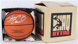 1992 Shaquille ONeal Orlando Magic Signed ONBA Stern "The Shaq Attaq Begins" Basketball w/ Shaq Attaq Box (JSA)