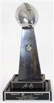 2011 Aaron Rodgers Green Bay Packers Signed Vince Lombardi 12x25 Trophy (JSA)