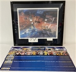 1990s Bobby Rahal Signed Print, Goodyear NASCAR Posters, Jeff Burton 6ft Display (Lot of 25+)