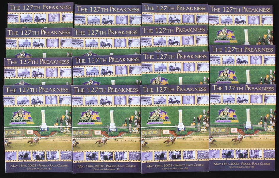 2002 The 127th Preakness Pimlico Race Course Magazines (Lot of 15)