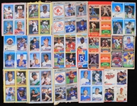 1986-91 Topps Fleer Score Donruss Cut Hobby Box Trading Card Sheets - Lot of 25 