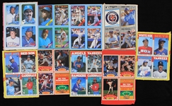 1986-91 Topps Fleer Score Donruss Cut Hobby Box Trading Card Sheets - Lot of 25 