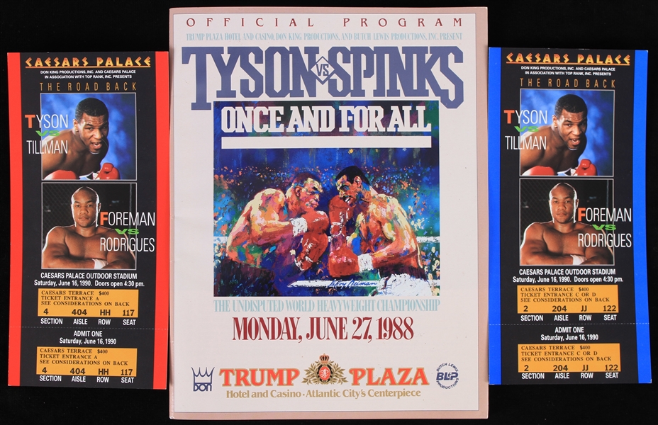 1980s-1990s Mike Tyson Memorabilia (Lot of 3)