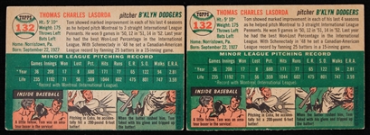 1954 Tommy Lasorda Brooklyn Dodgers Topps Trading Cards (Lot of 2)