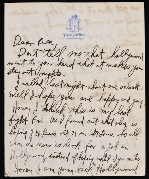 1930s Max Everitt Rosenbloom Hand Written Letter