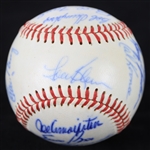 1965 Chicago Cubs Team Signed ONL Giles Baseball w/ 25 Signatures Including Ernie Banks, Ron Santo, Billy Williams, Harvey Kuenn & More (JSA)