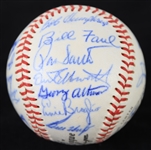 1965 Chicago Cubs Team Signed ONL Giles Baseball w/ 25 Signatures Including Ernie Banks, Ron Santo, Billy Williams, Harvey Kuenn & More (JSA)