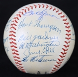 1954 World Series Champion New York Giants Team Signed ONL Giles Baseball w/ 22 Signatures Including Monte Irvin, Al Dark, Hank Thompson & More (JSA)