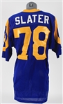 1991-93 Jackie Slater Los Angeles Rams Signed Home Jersey (MEARS LOA/JSA)