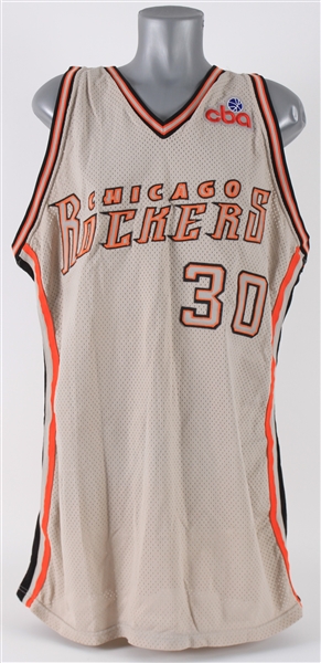 1994-96 Chicago Rockers #30 CBA Jersey (MEARS LOA)