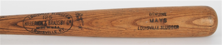 1969-70 Willie Mays San Francisco Giants H&B Louisville Slugger Professional Model Bat (MEARS LOA)